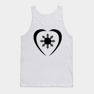 Pinoy Sun Third Culture Series (Heart) (Black) Tank Top